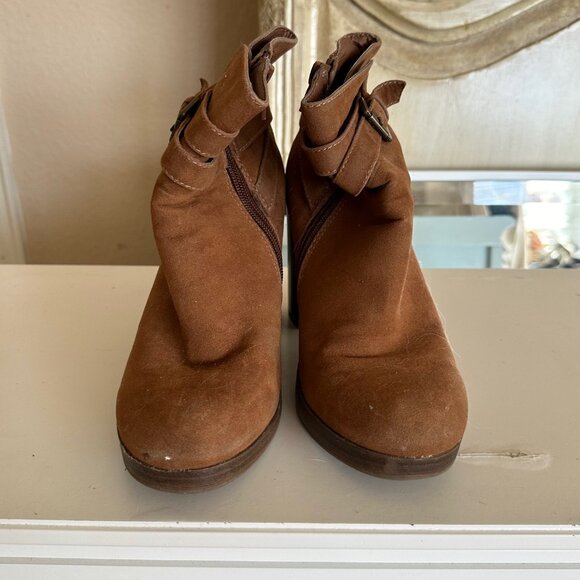 Vegan Suede Buckled Booties - Picture 2 of 2